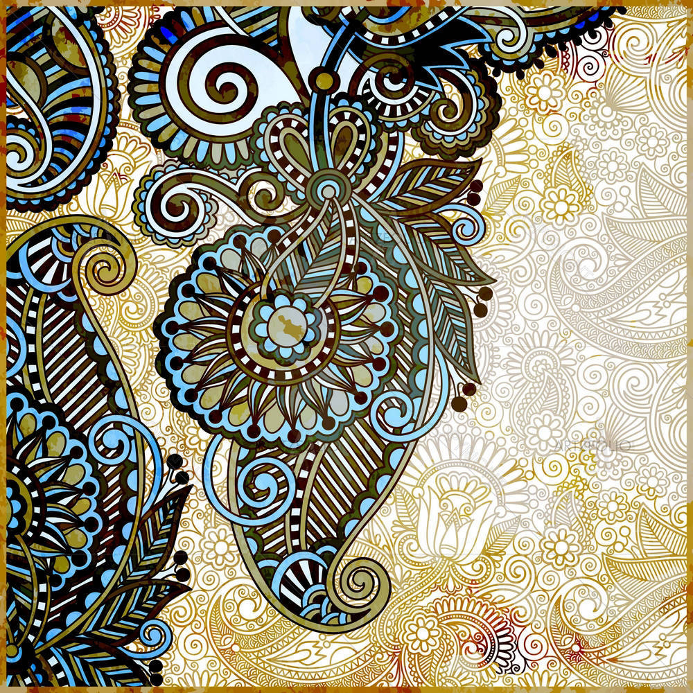 Vintage Ornamental Artwork D2 — custom-size art design 5002071