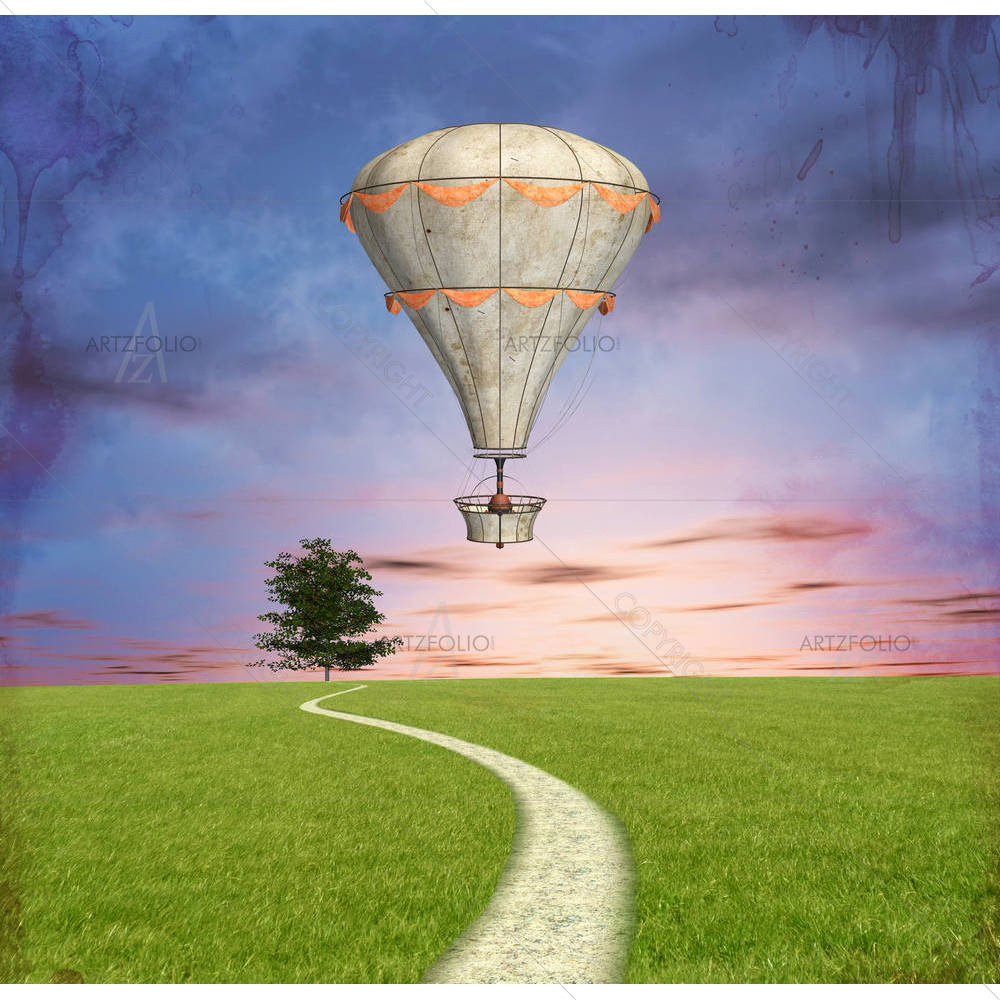 Hot Air Balloon D1 — Ancient custom art by ArtzFolio
