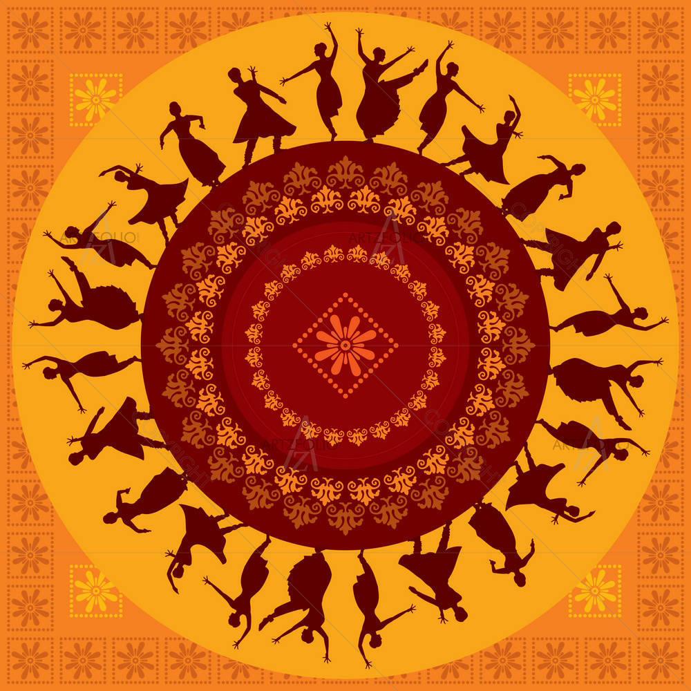 Indian Classical Dancer — custom-size art design 5002111
