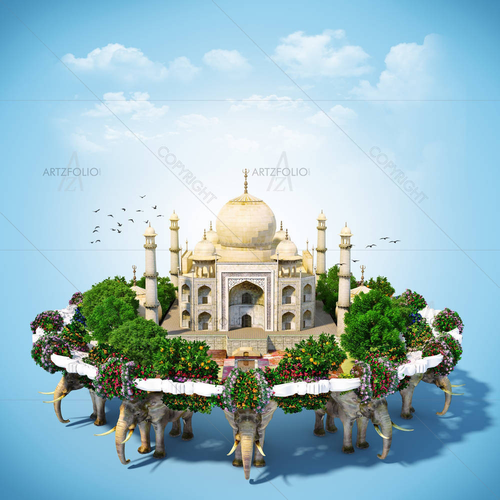 Taj Mahal D3 — custom-size art design 5002121