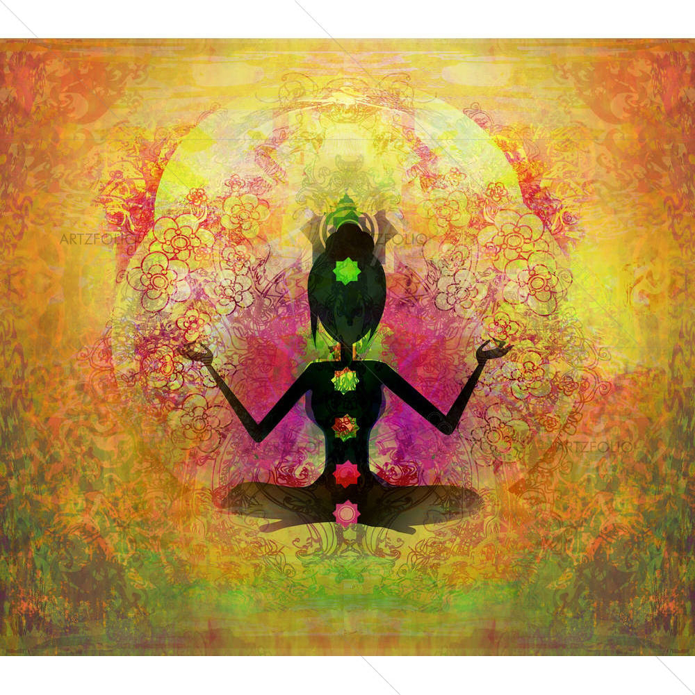 Yoga Lotus Pose D3 — Devotional custom art by ArtzFolio
