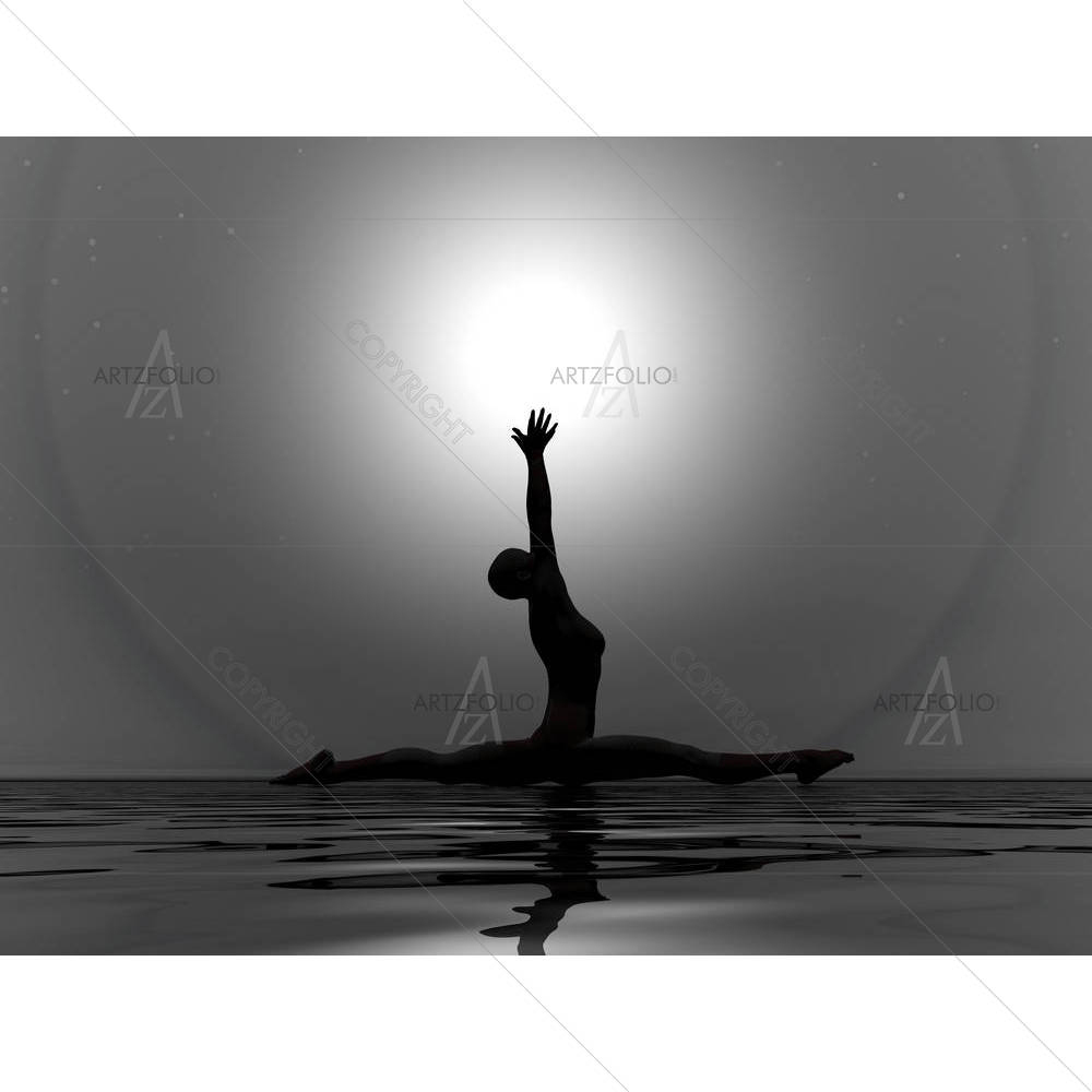 Woman Practicing Yoga D1 — Adult custom art by ArtzFolio