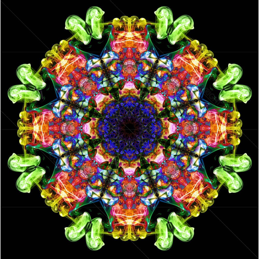 Colorful Fractal Smoke Pattern — Devotional custom art by ArtzFolio
