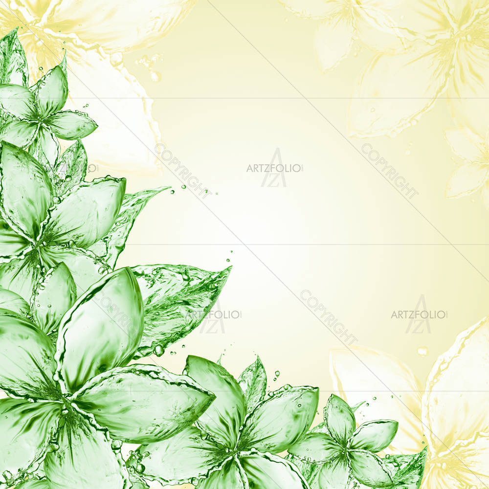 Abstract Romantic Flowers — Botanical custom art by ArtzFolio