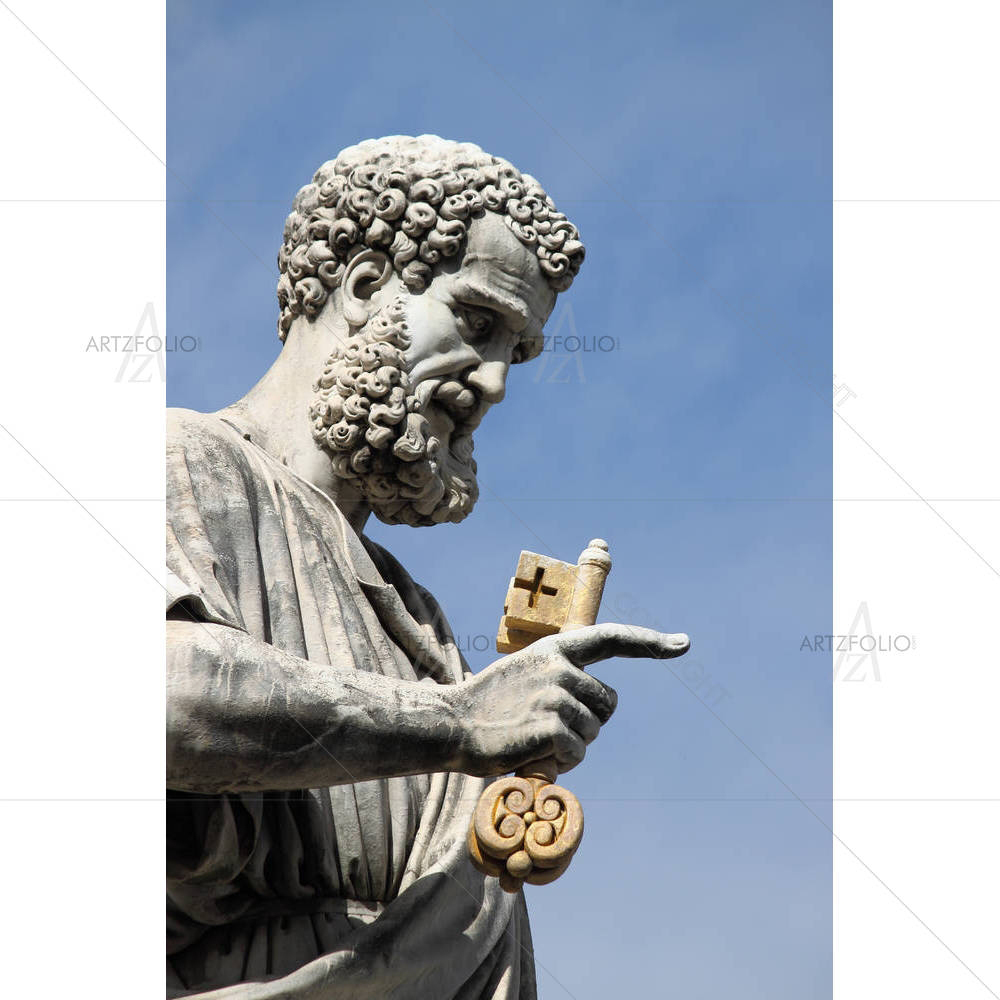 Statue Of Saint Peter The Apostle, Vatican City Italy — custom-size art design 5002146