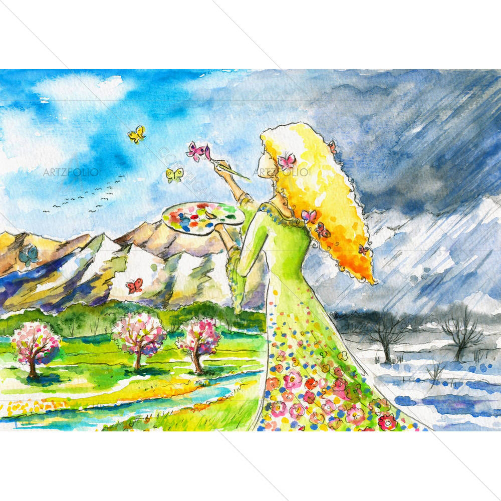 Nature Artwork Landscape — Botanical custom art by ArtzFolio