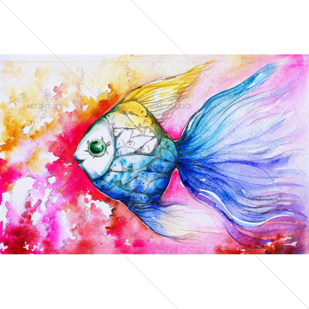 Colorful Fish — Abstract custom art by ArtzFolio