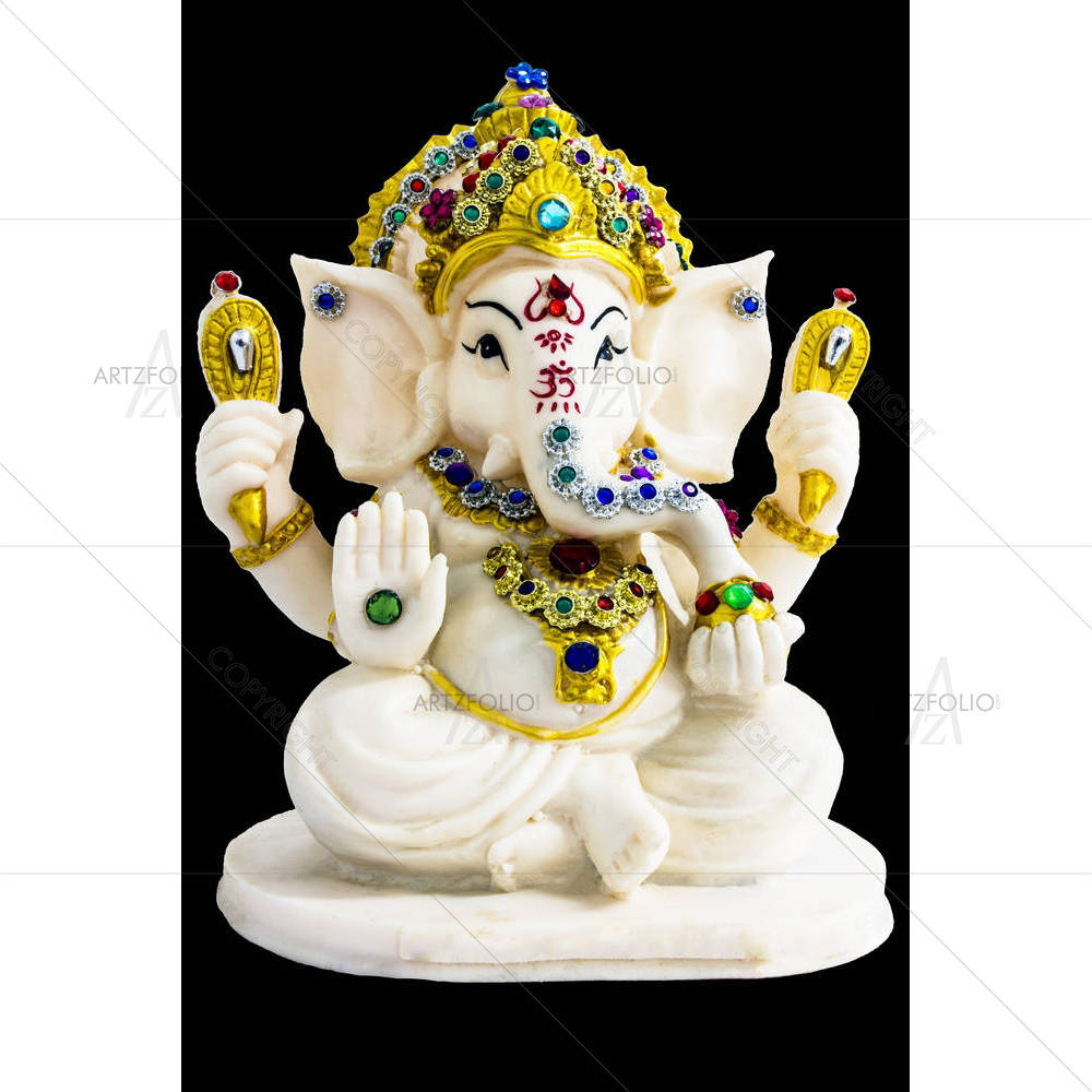 Hindu God Ganesh D5 — Devotional custom art by ArtzFolio