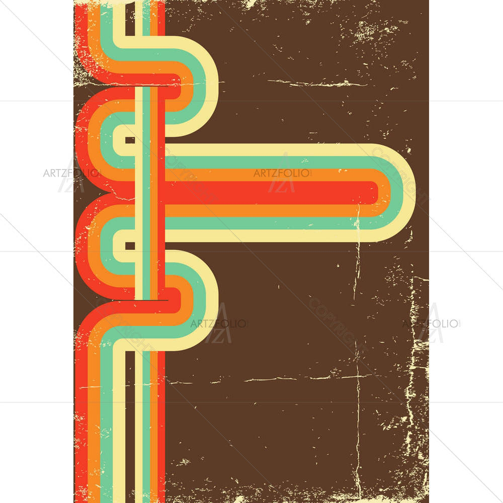 Retro Abstract Design D3 — Abstract custom art by ArtzFolio