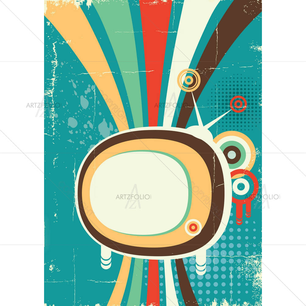 Abstract Retro Television — Abstract custom art by ArtzFolio
