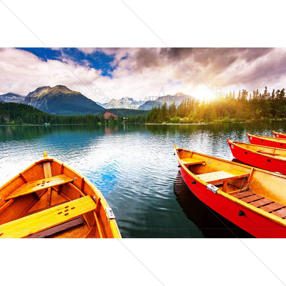 Mountain Lake In National Park High Tatra, Slovakia D1 — custom-size art design 5002184