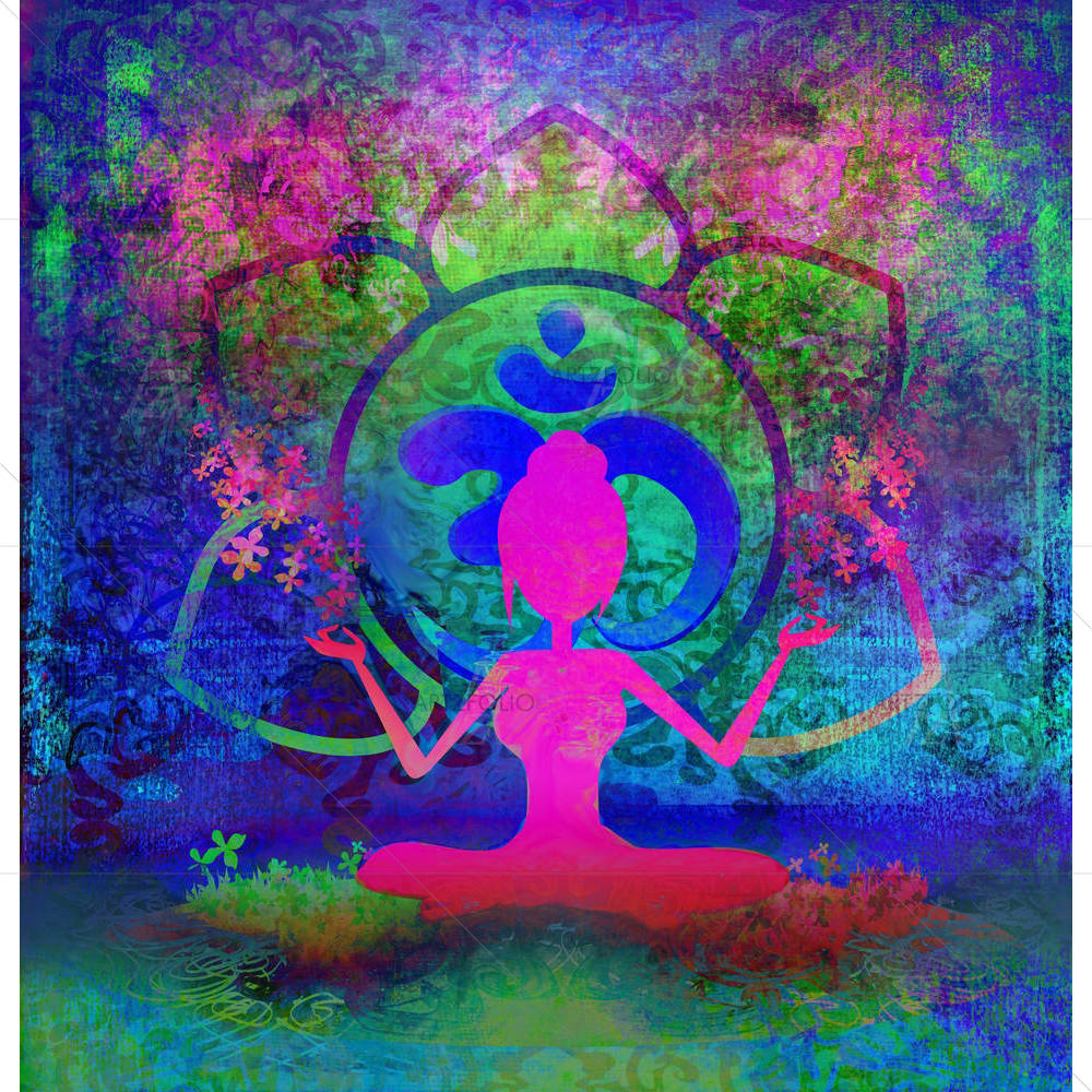 Yoga Lotus Pose D4 — Devotional custom art by ArtzFolio