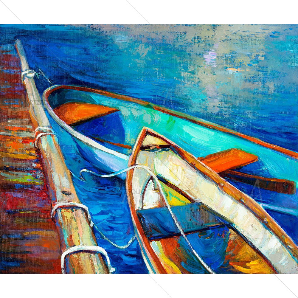 Boat & Jetty D4 — custom-size art design 5002193