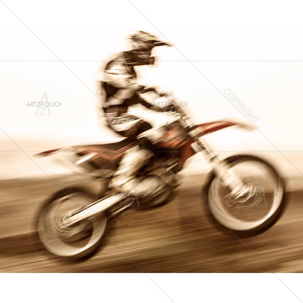 Slow Motion On Motorbike — custom-size art design 5002202