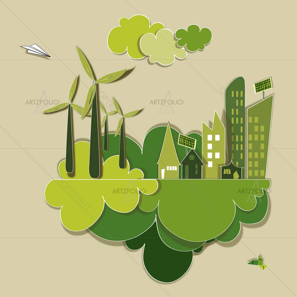 Ecology Town — Abstract custom art by ArtzFolio