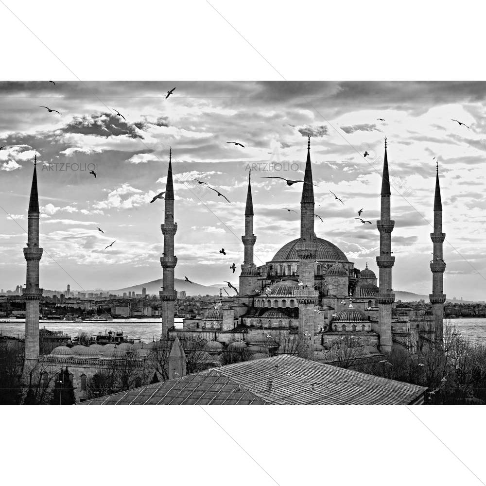 The Blue Mosque Sultanahmet Camii Istanbul Turkey — Devotional custom art by ArtzFolio
