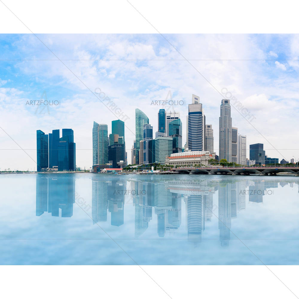 Marina Bay Skyline Singapore — custom-size art design 5002232