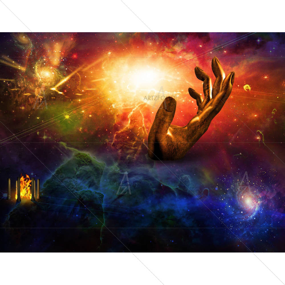 Temple Of Fire Hand Of Time — custom-size art design 5002283