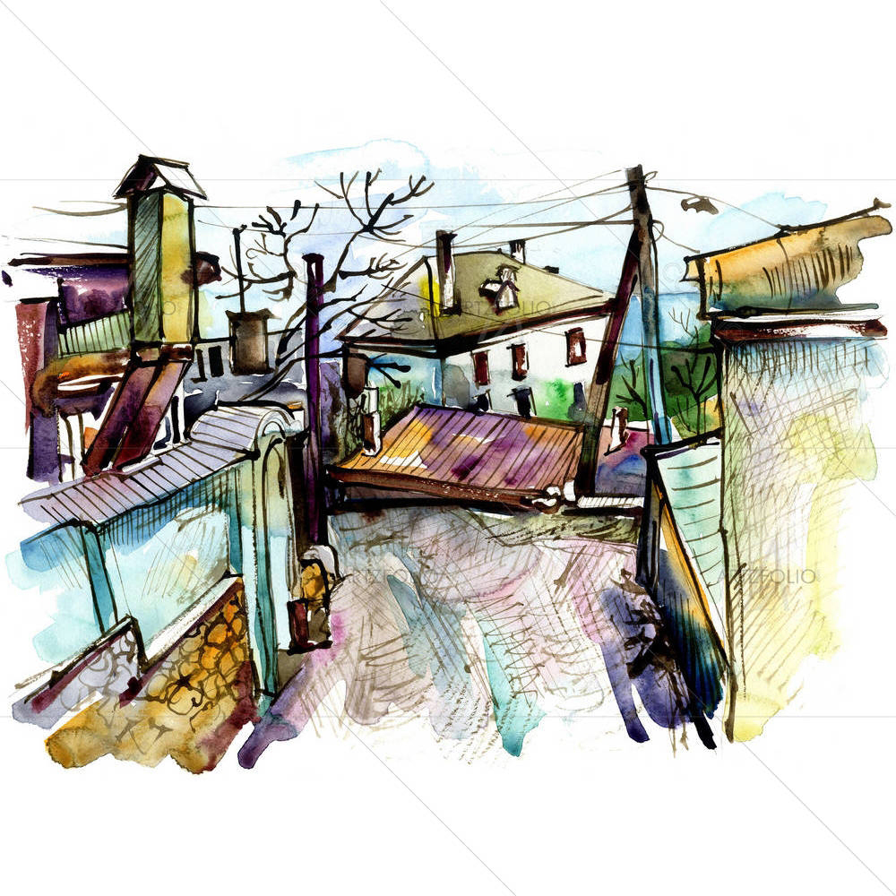Old Street In Gurzuf Crimea Ukraine D1 — custom-size art design 5002291