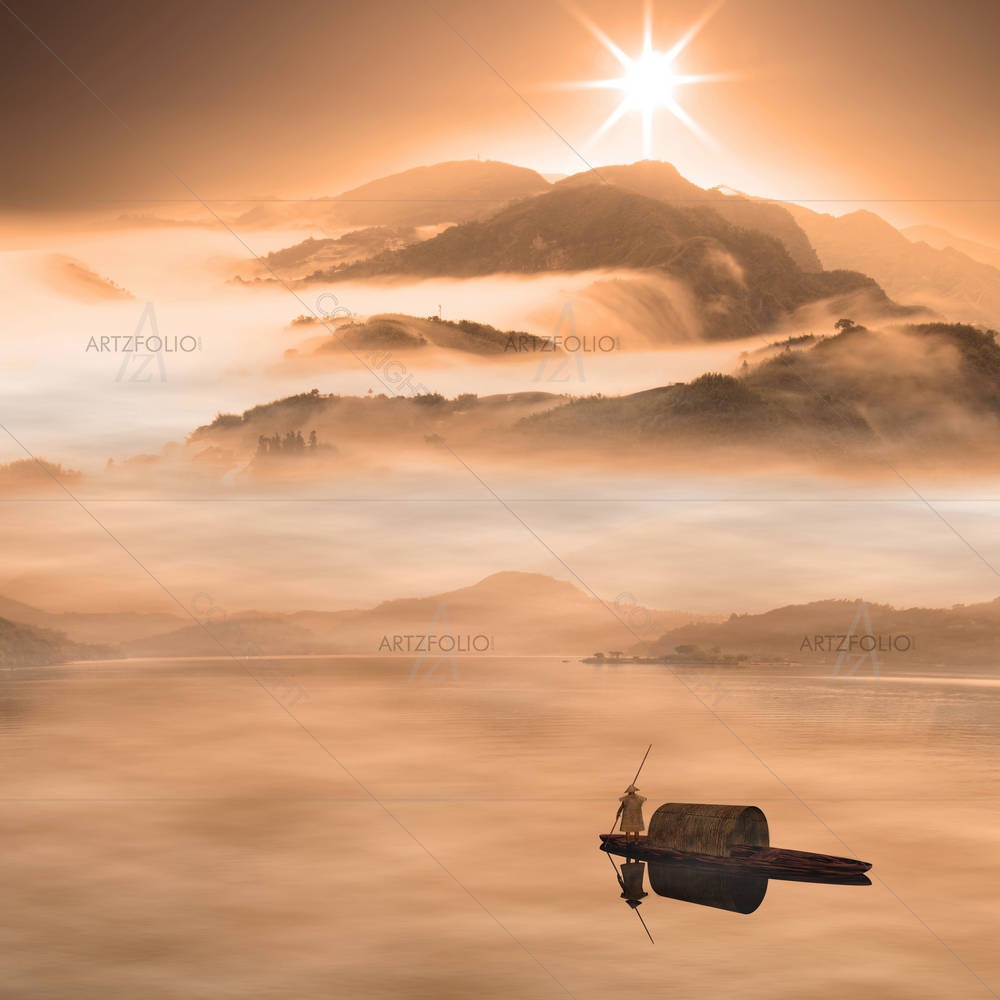 Chinese Landscape D2 — Devotional custom art by ArtzFolio