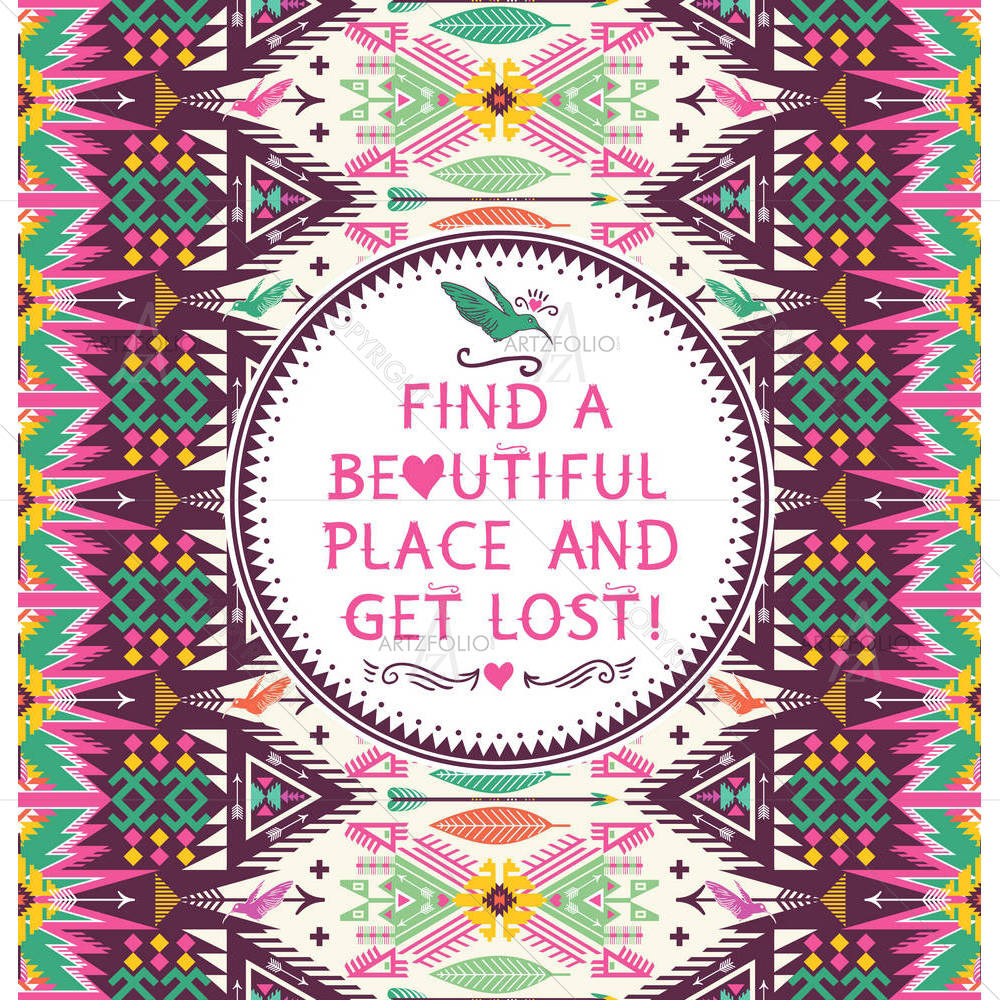 Geometric Elements & Quote — custom-size art design 5002322