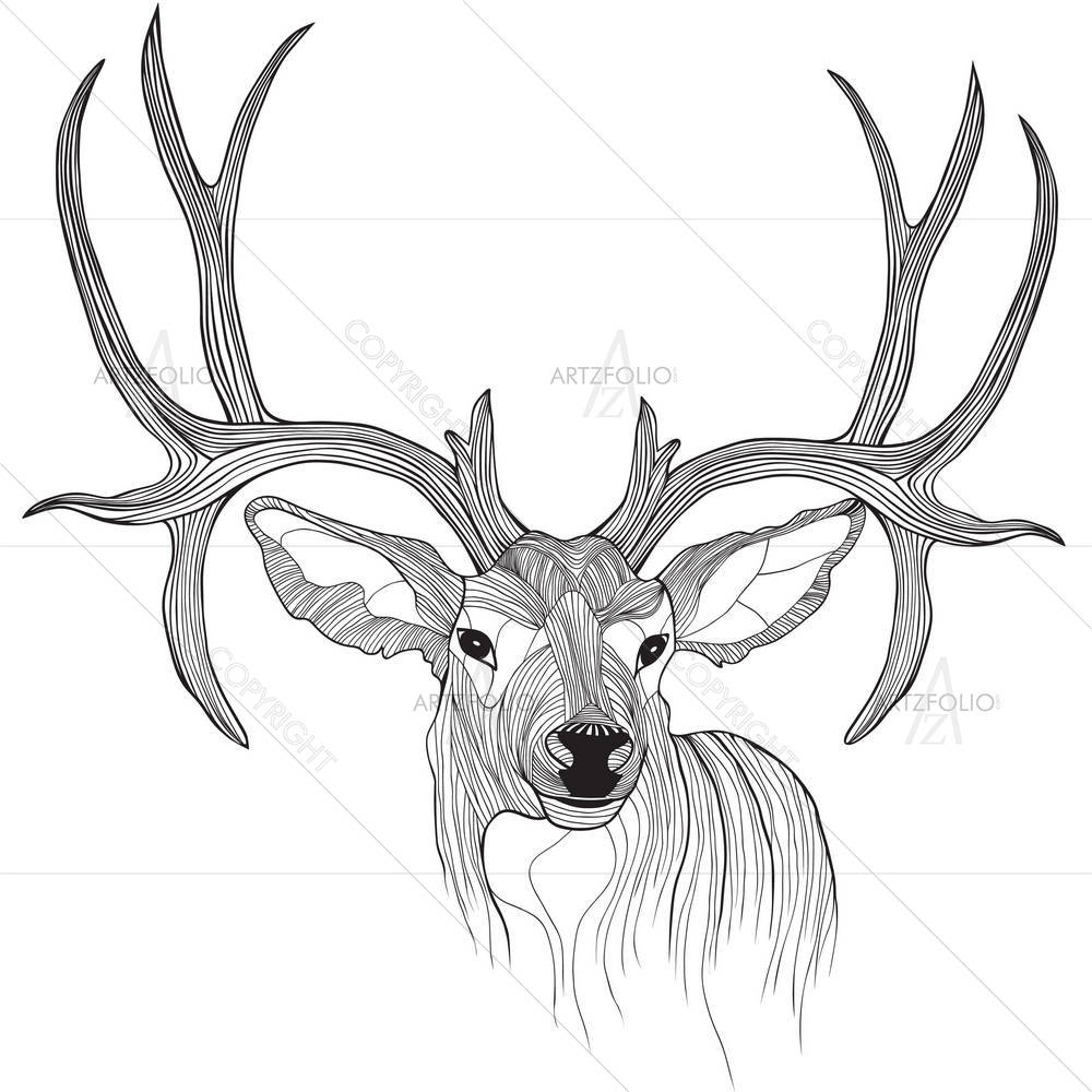 Deer Head D1 — custom-size art design 5002331