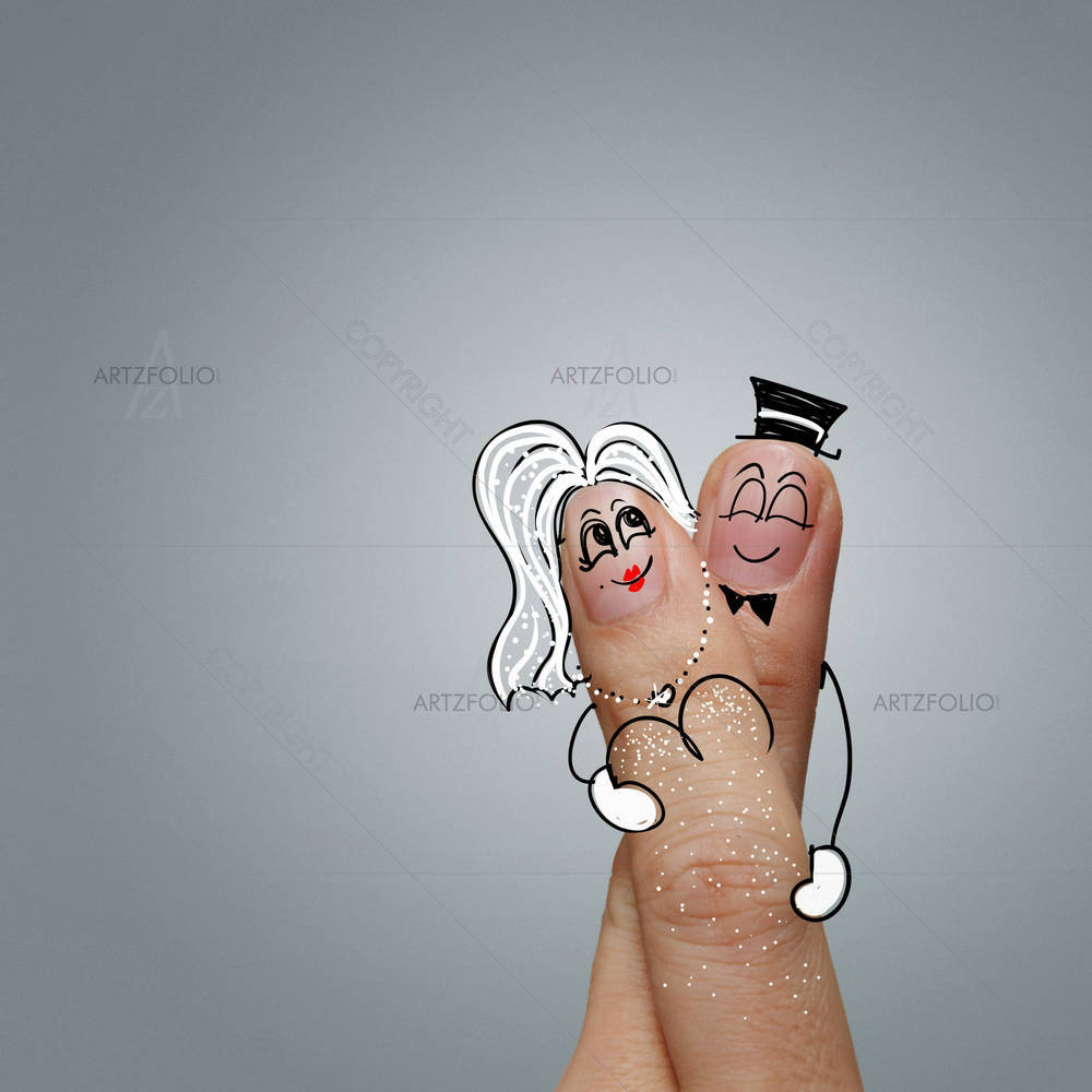 Happy Couple In Love — Family custom art by ArtzFolio