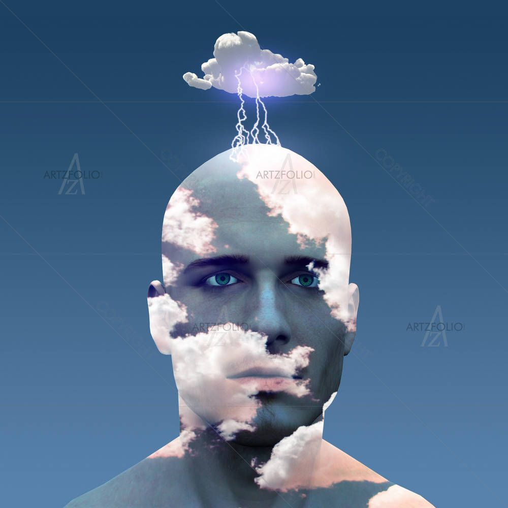 Head In Clouds — Abstract custom art by ArtzFolio