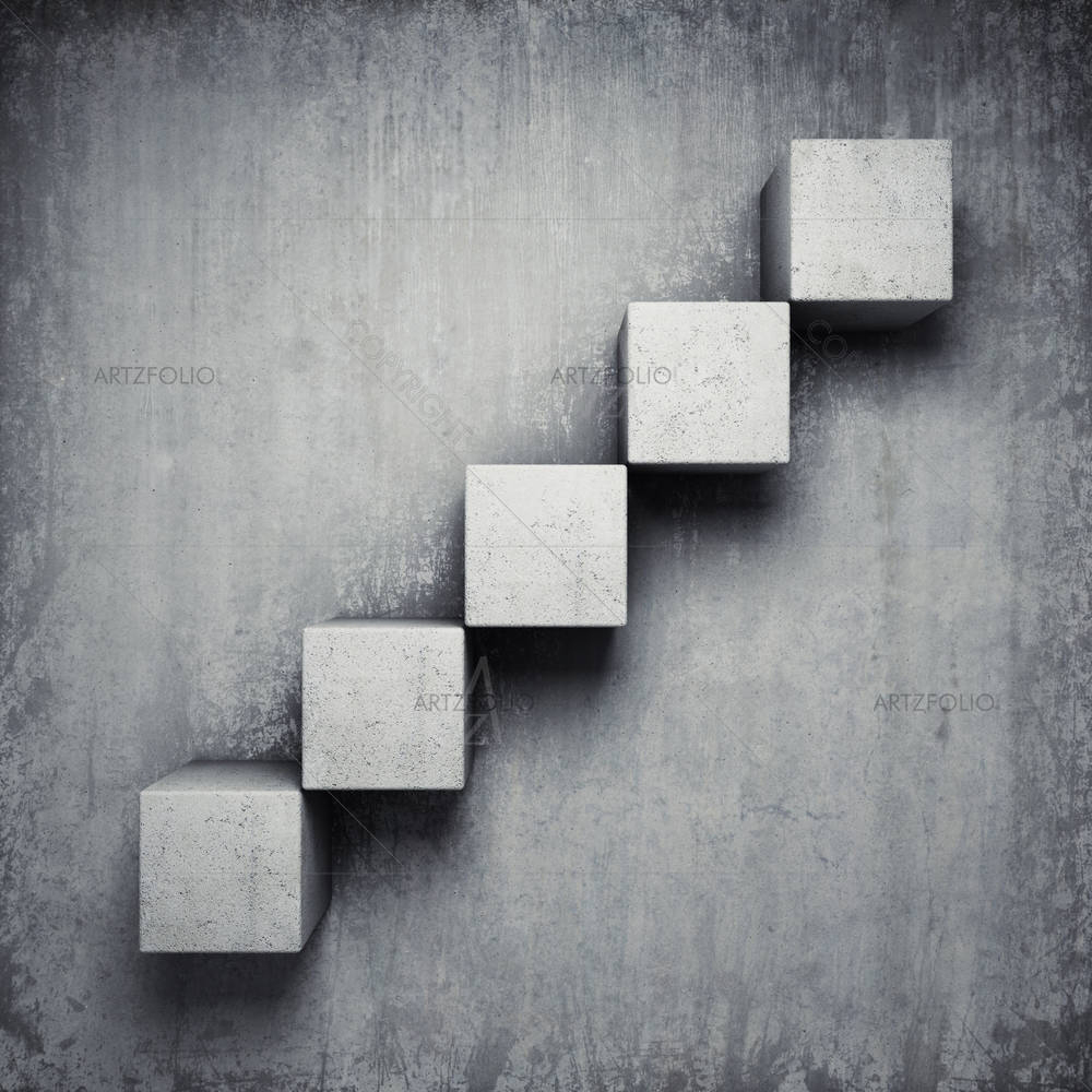 Abstract Concrete Staircase D1 — Abstract custom art by ArtzFolio