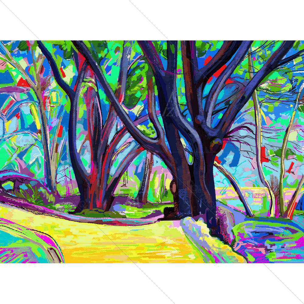 Spring Landscape In The National Park In Ukraine — custom-size art design 5002378