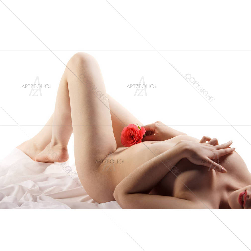 Rose Bliss In The Hands Of A Girl — custom-size art design 5002393