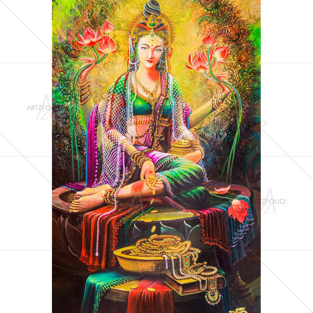 Hindu Goddess Of Wealth — custom-size art design 5002405