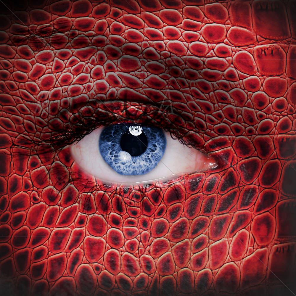 Red Dragon Face — Abstract custom art by ArtzFolio