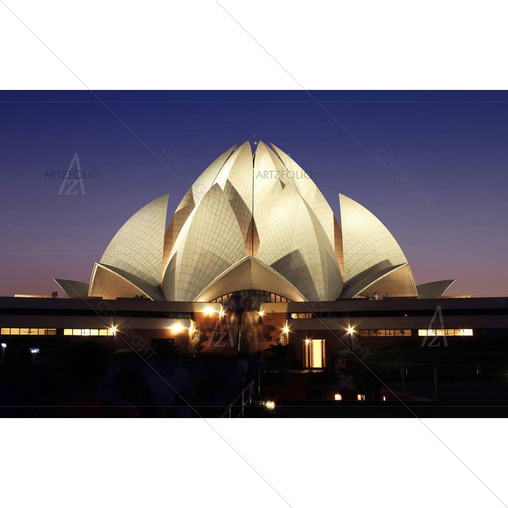Lotus Temple Delhi India — custom-size art design 5002439