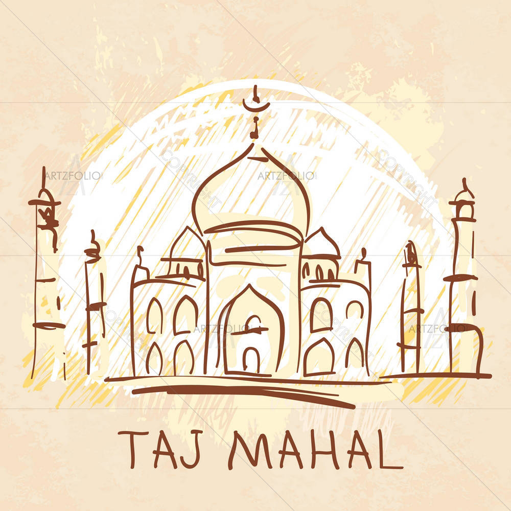 Taj Mahal Agra India D3 — custom-size art design 5002453