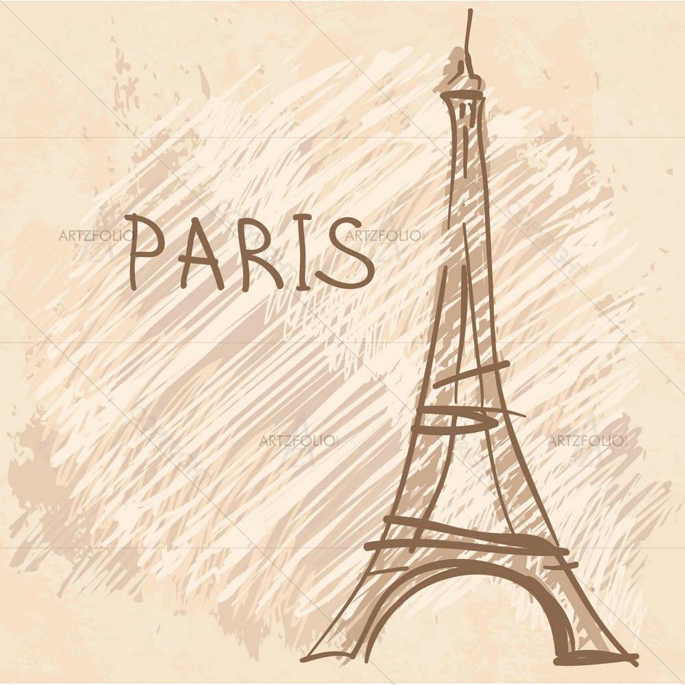 Eiffel Tower Paris France D2 — custom-size art design 5002456