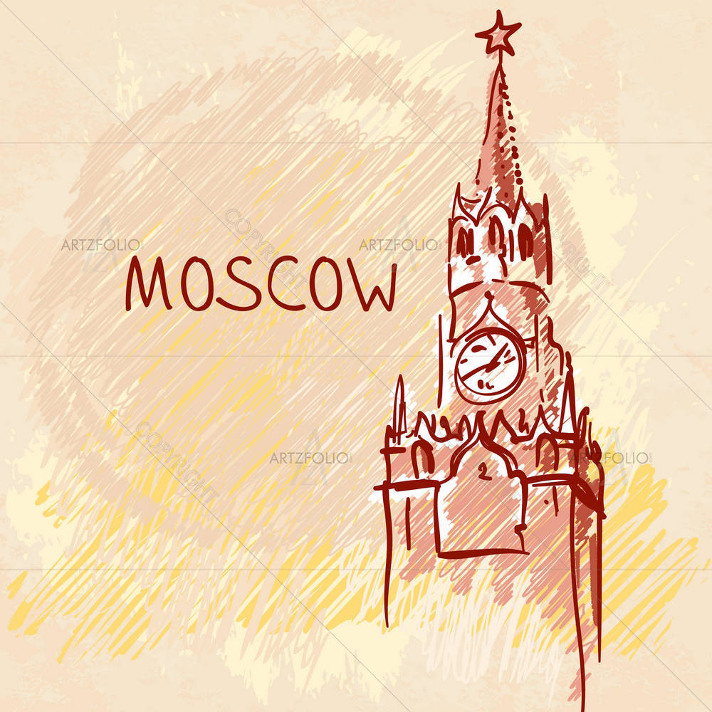 Kremlin Moscow Russia — Architecture custom art by ArtzFolio