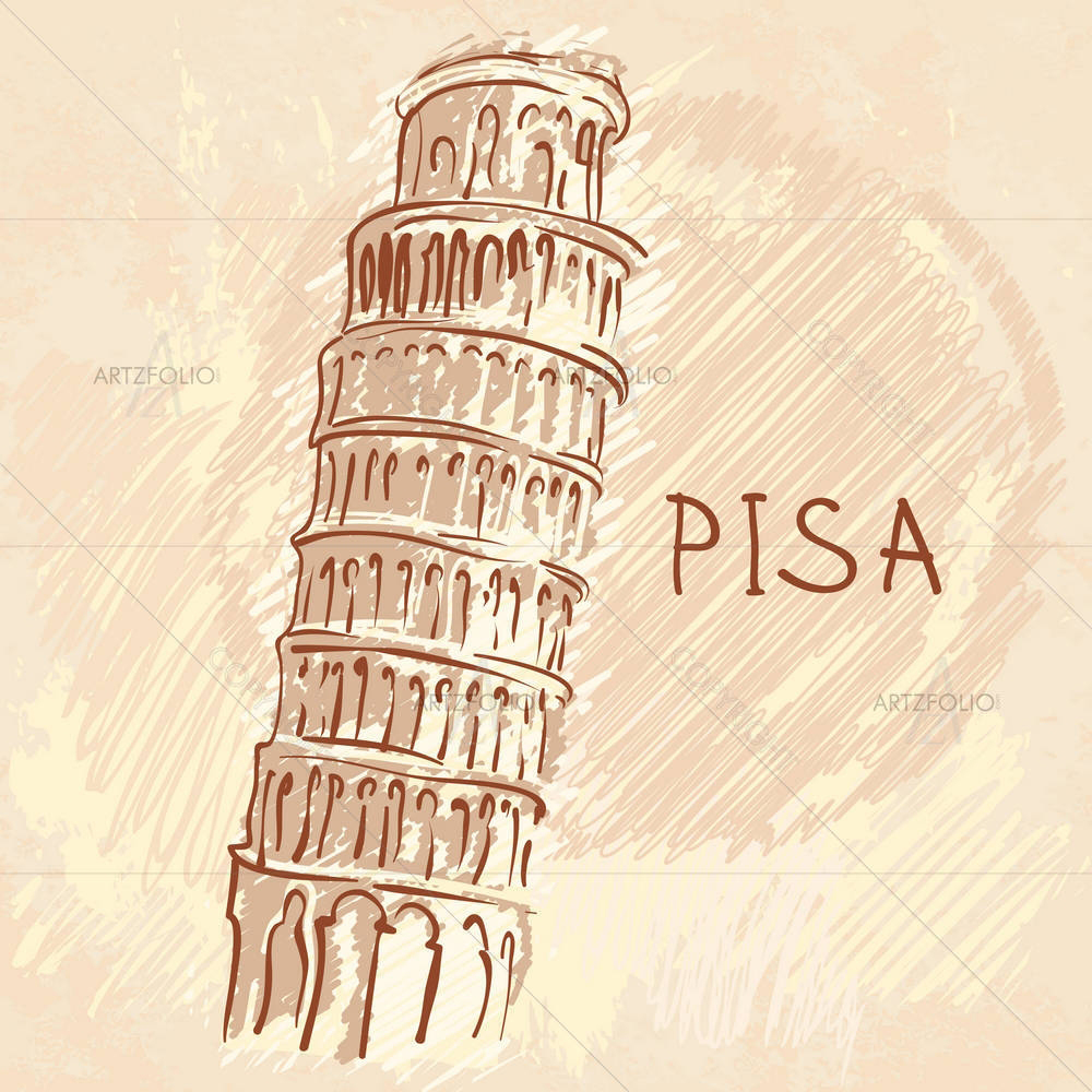 The Leaning Tower Pisa Italy Europe — Cross art