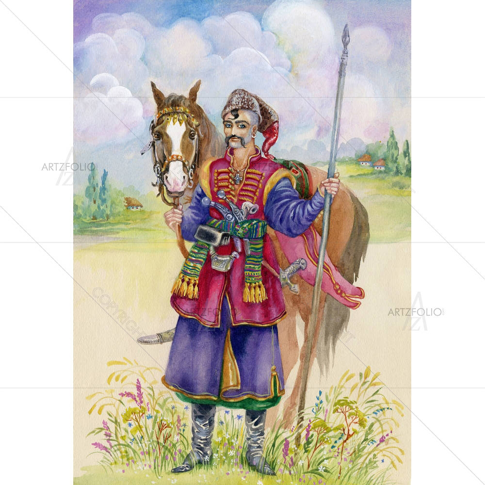 Ukrainian Cossack Horse — custom-size art design 5002475