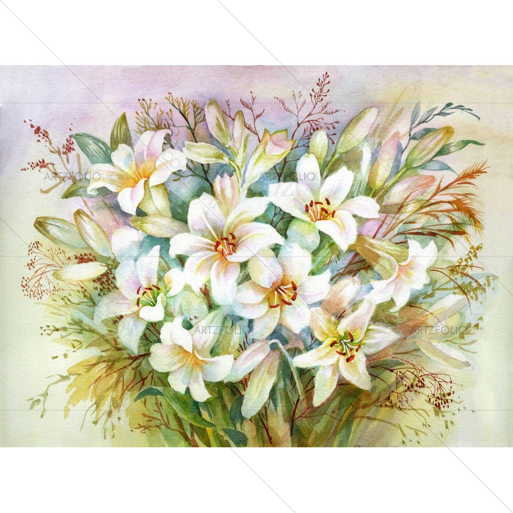 Lilies Bouquet — custom-size art design 5002476