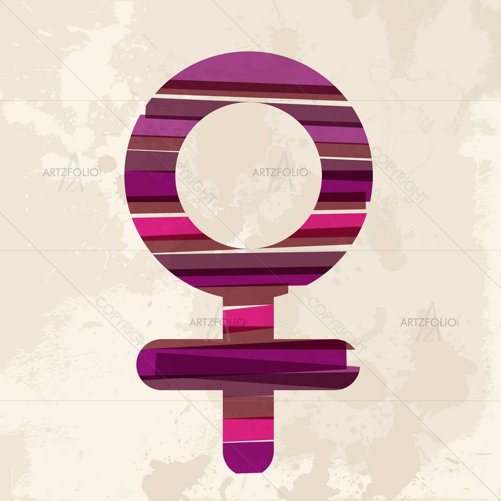 Colors Transparent Bands Female Symbol — Ancient custom art by ArtzFolio