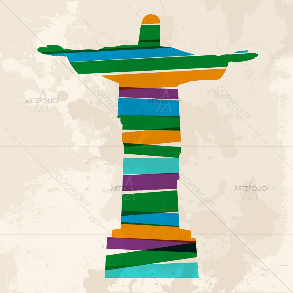 Transparent Bands Brazil Monument — custom-size art design 5002497