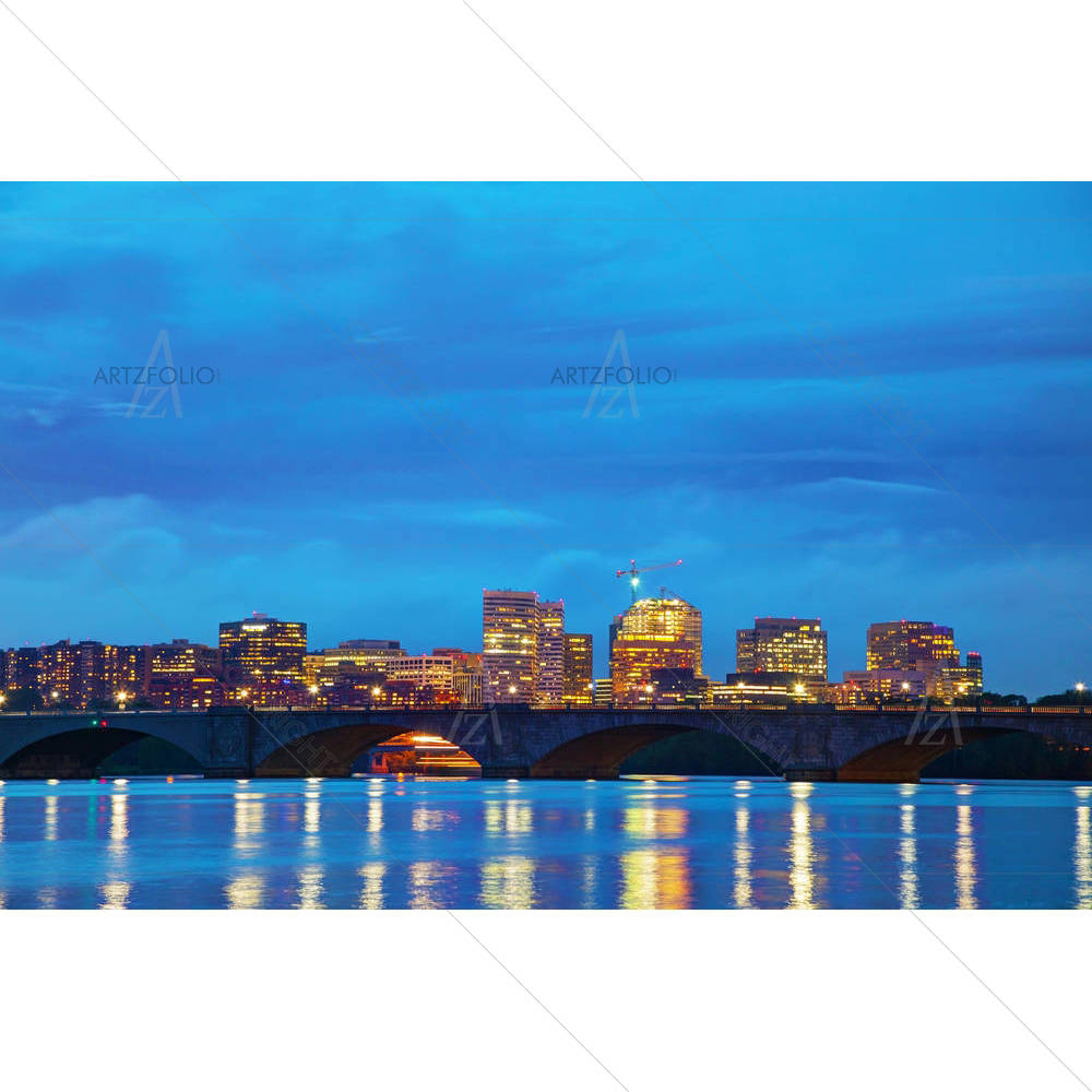 DC Cityscape At The Night Time, Washington, USA — American custom art by ArtzFolio
