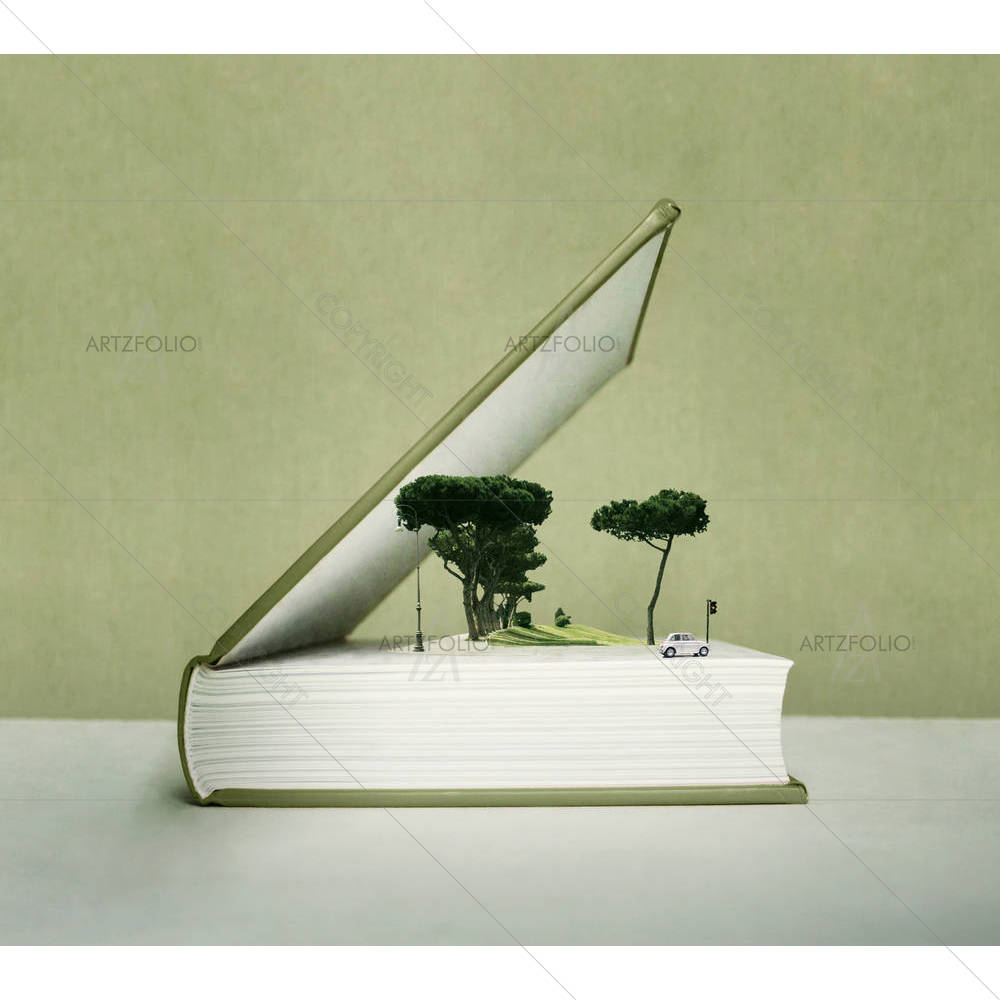 Artistic Fantasy Open Book — custom-size art design 5002521