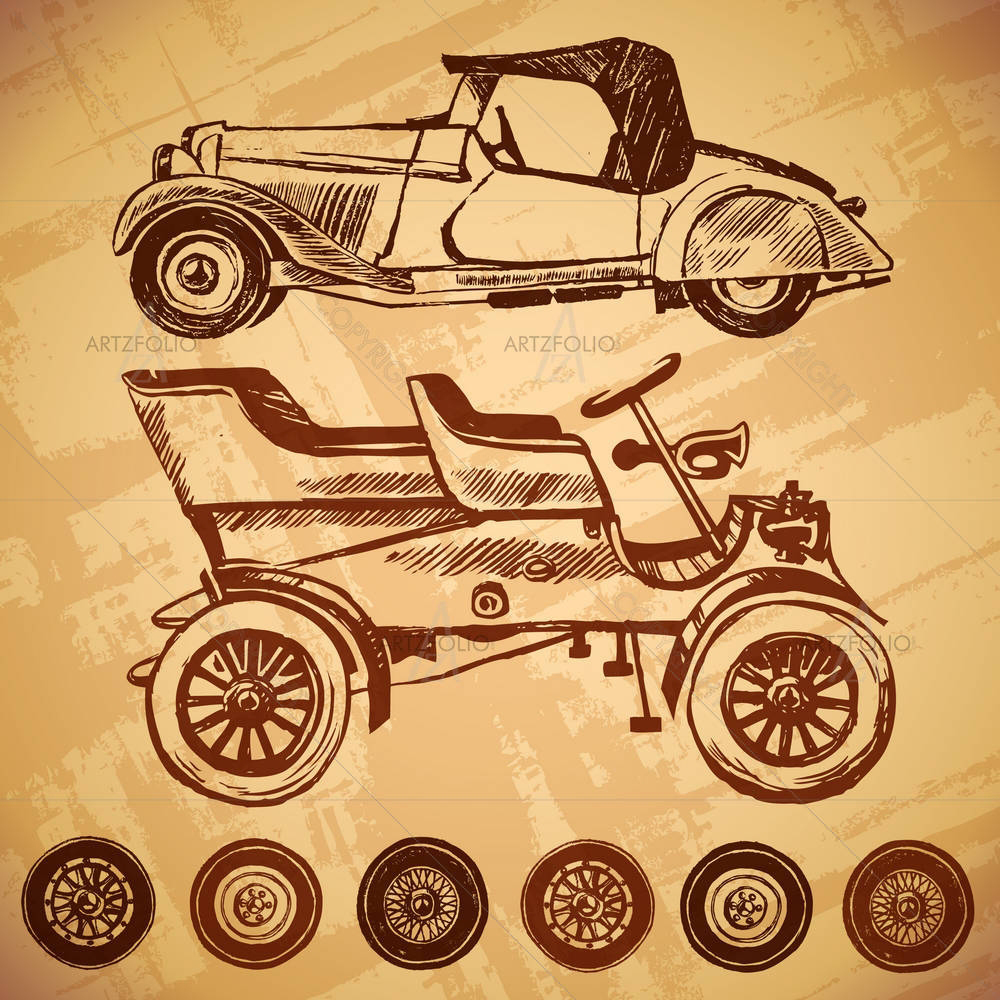 Vintage Car D10 — custom-size art design 5002554