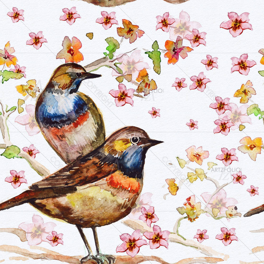 Birds D2 — Botanical custom art by ArtzFolio