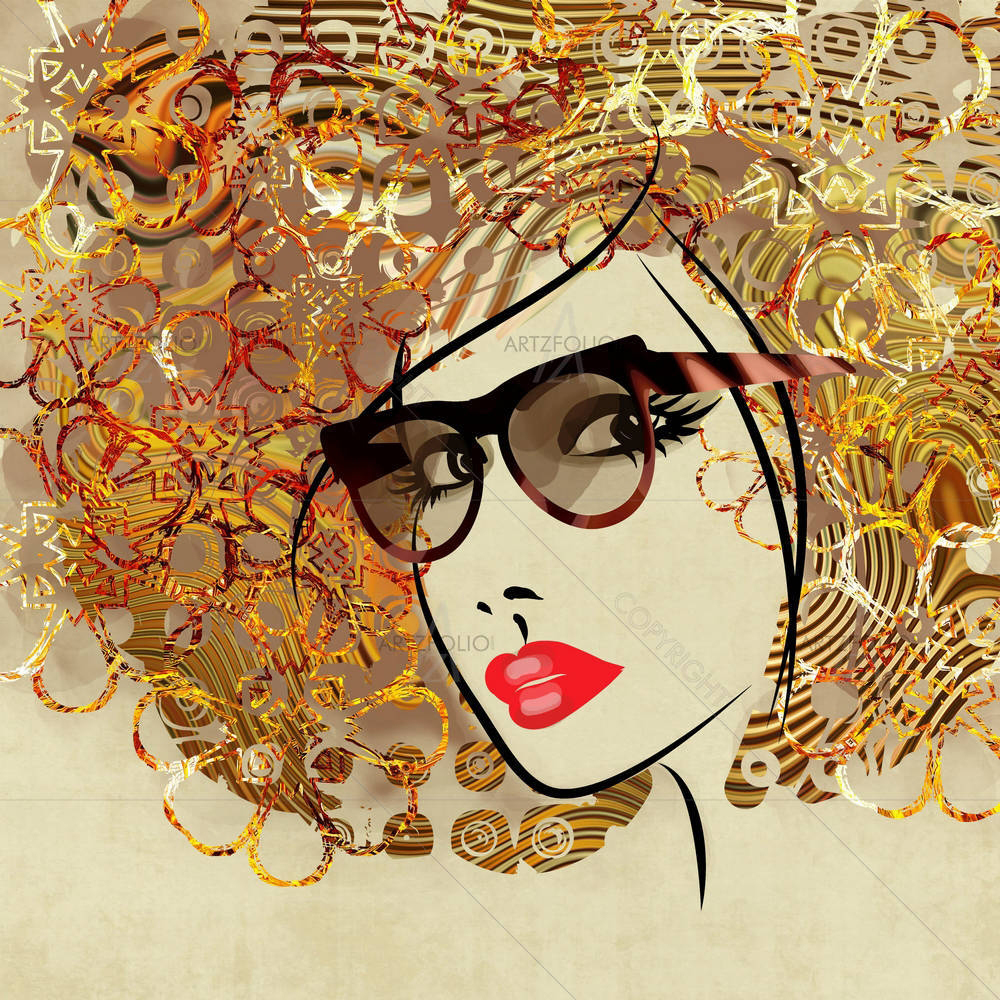 Girl Portrait D8 — Botanical custom art by ArtzFolio