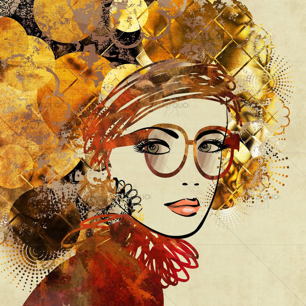 Girl Portrait D9 — custom-size art design 5002594