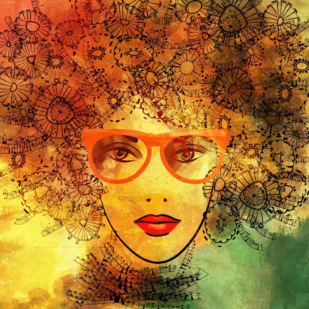 Girl Portrait D10 — custom-size art design 5002595