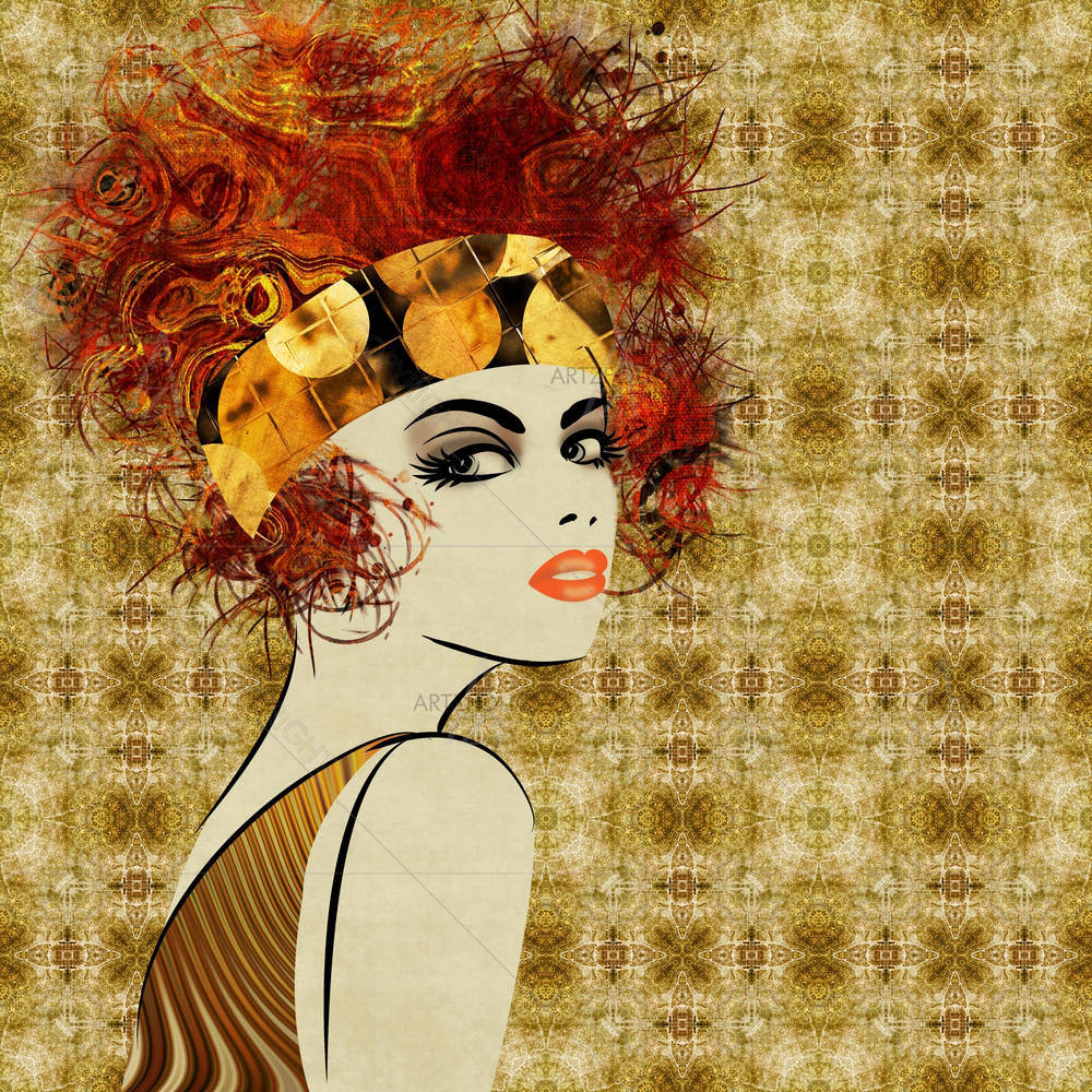 Girl Portrait D11 — custom-size art design 5002596